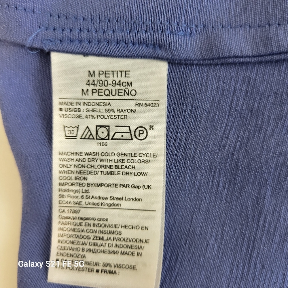 Blue BR Silk V-Neck Sleeveless Cami Medium - Picture 4 of 4